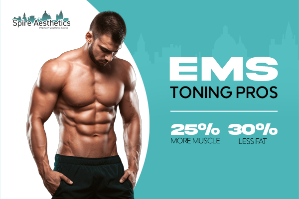 image of man with benefits of EMS toning pros treatment to help combat weight gain Devizes